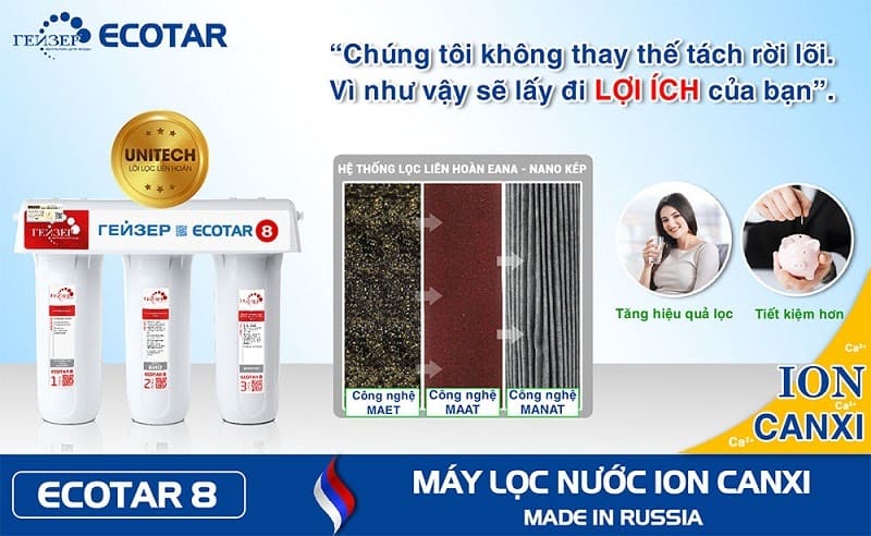 Máy lọc nước Geyser ECOTAR 8 - Made In Russia